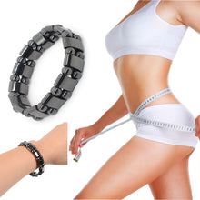 Load image into Gallery viewer, Adjustable Magnetic therapy Weight Loss Round Black Stone Bracelet Stimulating Acupoints Therapy Fat Burning Slim Healthcare