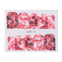 Load image into Gallery viewer, 1PCS Nail Art Sticker White Black Gradient Marble Winter DIY Water Transfer sliders for Manicure Decorations Tool CHBN613-624