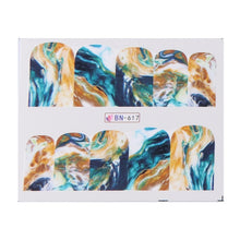 Load image into Gallery viewer, 1PCS Nail Art Sticker White Black Gradient Marble Winter DIY Water Transfer sliders for Manicure Decorations Tool CHBN613-624