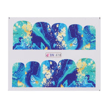 Load image into Gallery viewer, 1PCS Nail Art Sticker White Black Gradient Marble Winter DIY Water Transfer sliders for Manicure Decorations Tool CHBN613-624