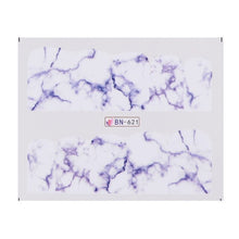 Load image into Gallery viewer, 1PCS Nail Art Sticker White Black Gradient Marble Winter DIY Water Transfer sliders for Manicure Decorations Tool CHBN613-624