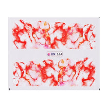 Load image into Gallery viewer, 1PCS Nail Art Sticker White Black Gradient Marble Winter DIY Water Transfer sliders for Manicure Decorations Tool CHBN613-624