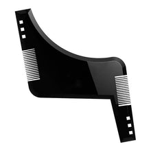 Load image into Gallery viewer, Men's Beard Care Black/White Appearance moustache moulding Hairdressing Plastic Hair Shaping Styling Template ruler combs Tool
