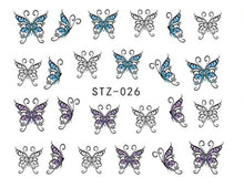 Load image into Gallery viewer, 1sheets Hot Butterfly Bow Designs Luminous Nail Art Shinning Glitter Nail Art Stickers Decorations Manicure Tips Tools TRDG-007