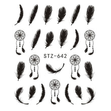 Load image into Gallery viewer, Full Beauty 1 Sheet Nail Water Sticker DIY Black Abstract Image Nail Art Paper Decoration Manicure Style Tool CHSTZ651-53