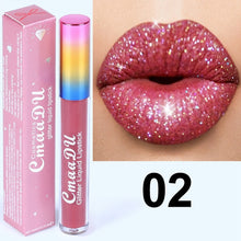 Load image into Gallery viewer, Glitter Lips Make Up Liquid Lipstick Waterproof Long Lasting Shimmer Red Lip Pink Women Lipsticks
