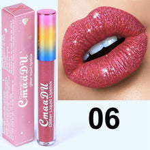 Load image into Gallery viewer, Glitter Lips Make Up Liquid Lipstick Waterproof Long Lasting Shimmer Red Lip Pink Women Lipsticks