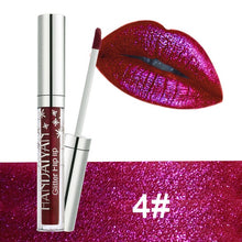 Load image into Gallery viewer, 7 Color Glitter Lipstick Long Lasting Waterproof Shimmer Shiny Red Lip Gloss Make Up Metallic Blue Purple Pink Liquid Lipsticks
