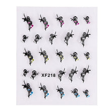 Load image into Gallery viewer, 1sheets Gold Zipper 3d Designs Nail Art Stickers Decals Manicure Decor Tools DIY Nail Art Tips Fashion Accessories LAXF6021