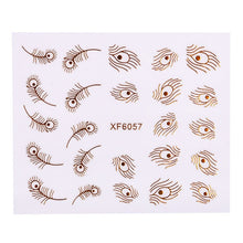 Load image into Gallery viewer, 1sheets Gold Zipper 3d Designs Nail Art Stickers Decals Manicure Decor Tools DIY Nail Art Tips Fashion Accessories LAXF6021