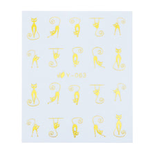 Load image into Gallery viewer, 1sheets Gold Zipper 3d Designs Nail Art Stickers Decals Manicure Decor Tools DIY Nail Art Tips Fashion Accessories LAXF6021