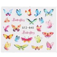 Load image into Gallery viewer, 1sheets Hot Butterfly Bow Designs Luminous Nail Art Shinning Glitter Nail Art Stickers Decorations Manicure Tips Tools TRDG-007
