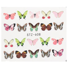 Load image into Gallery viewer, 1sheets Hot Butterfly Bow Designs Luminous Nail Art Shinning Glitter Nail Art Stickers Decorations Manicure Tips Tools TRDG-007