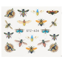 Load image into Gallery viewer, 1sheets Hot Butterfly Bow Designs Luminous Nail Art Shinning Glitter Nail Art Stickers Decorations Manicure Tips Tools TRDG-007