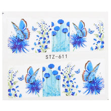 Load image into Gallery viewer, 1sheets Hot Butterfly Bow Designs Luminous Nail Art Shinning Glitter Nail Art Stickers Decorations Manicure Tips Tools TRDG-007